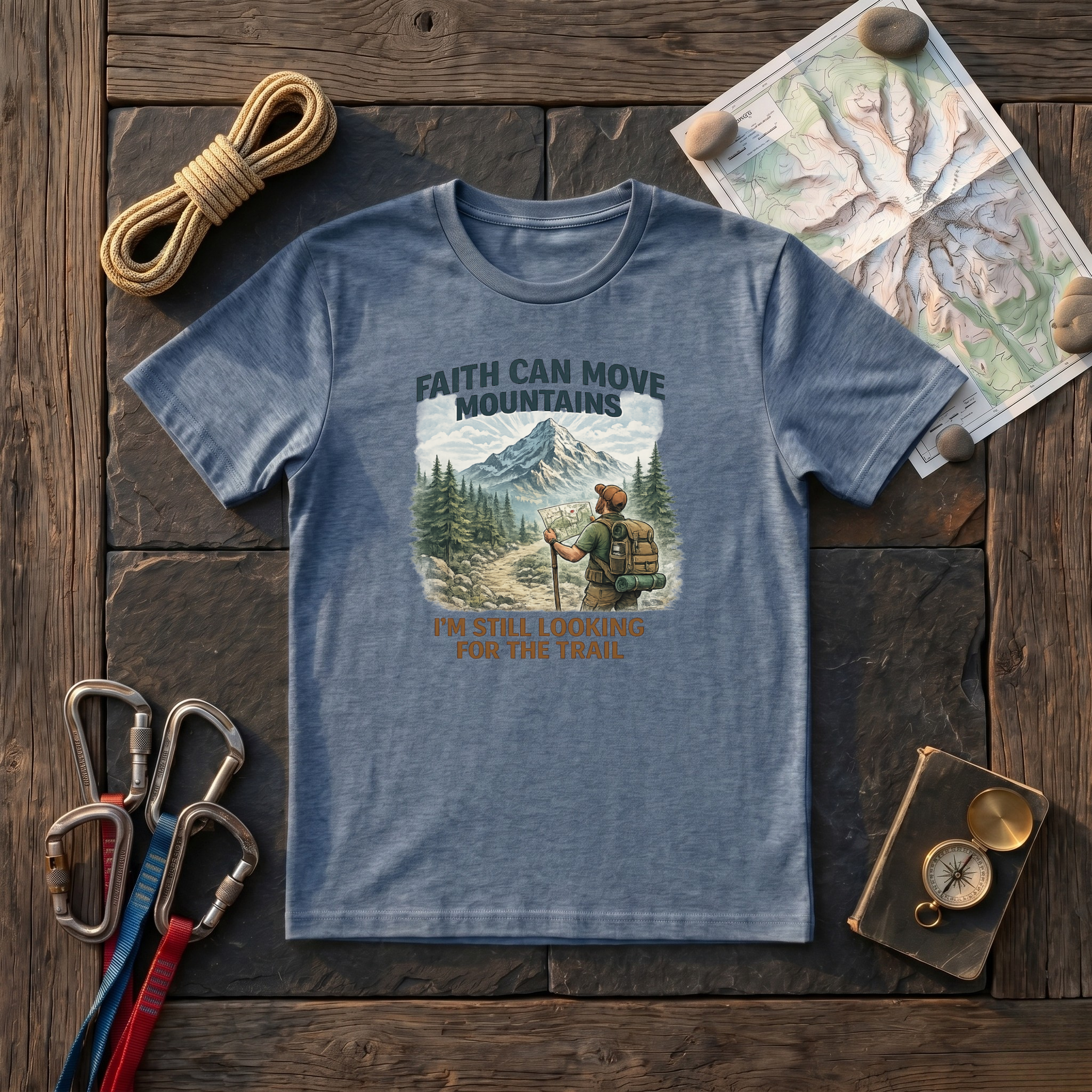 Faith Can Move Mountains, I'M Still Looking For The Trail T-Shirt