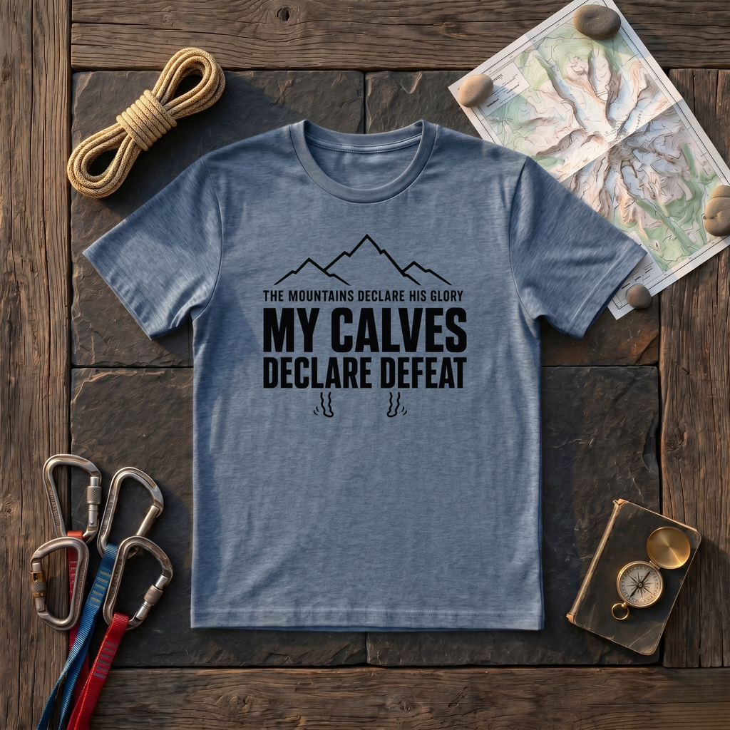 The Mountains Declare His Glory My Calves Declare Defeat T-Shirt