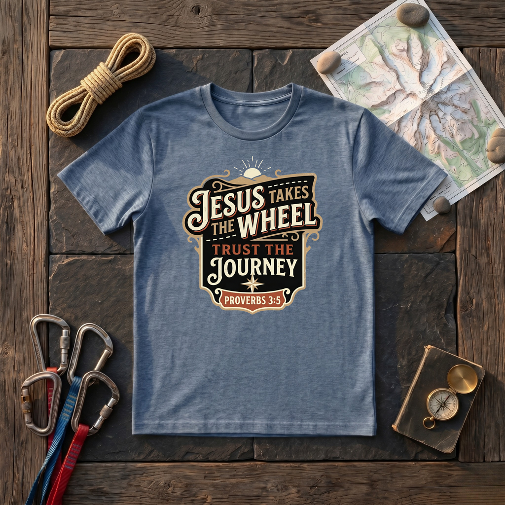 Jesus Takes The Wheel, Trust The Journey Proverbs 3:5 T-Shirt