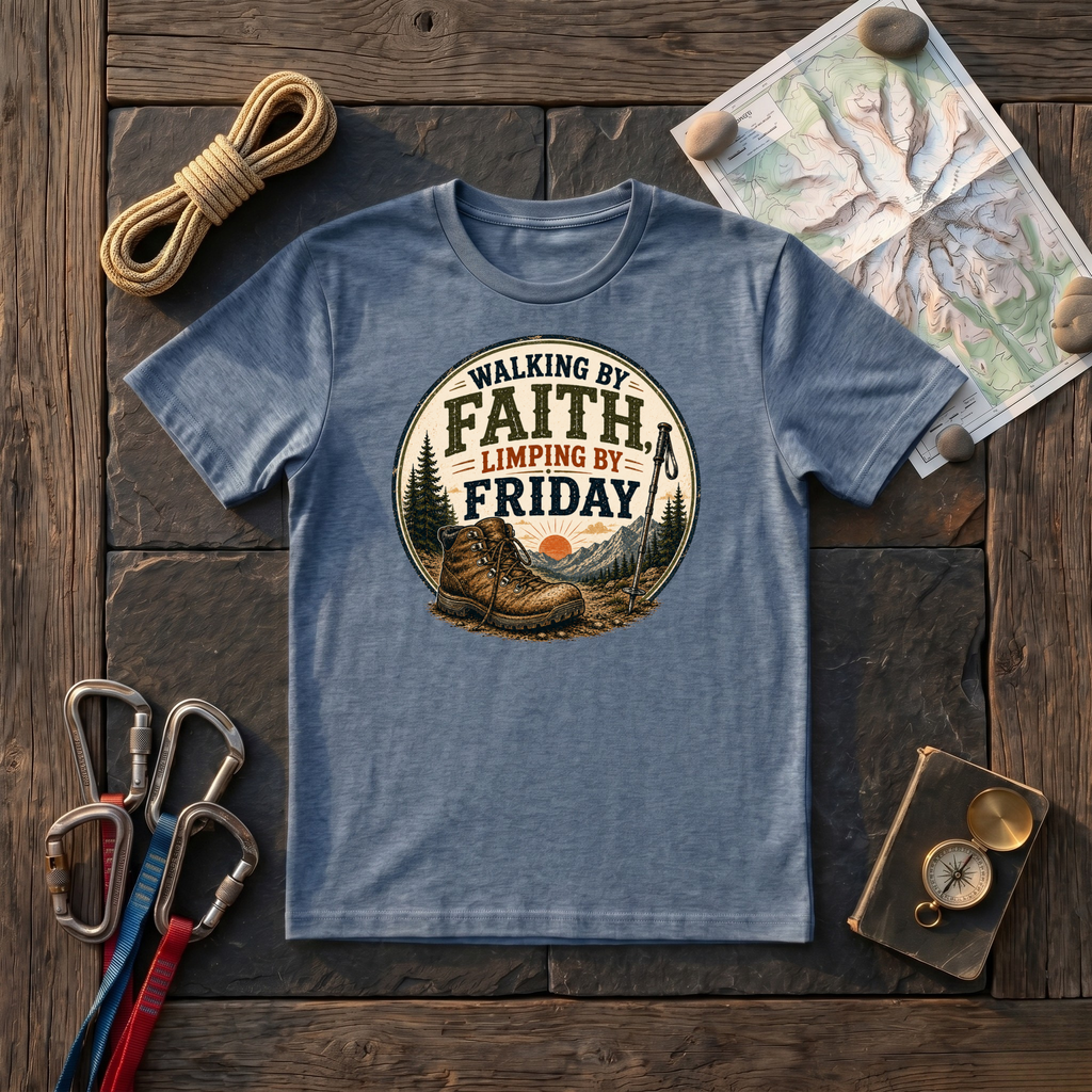 Walking By Faith, Limping By Friday T-Shirt