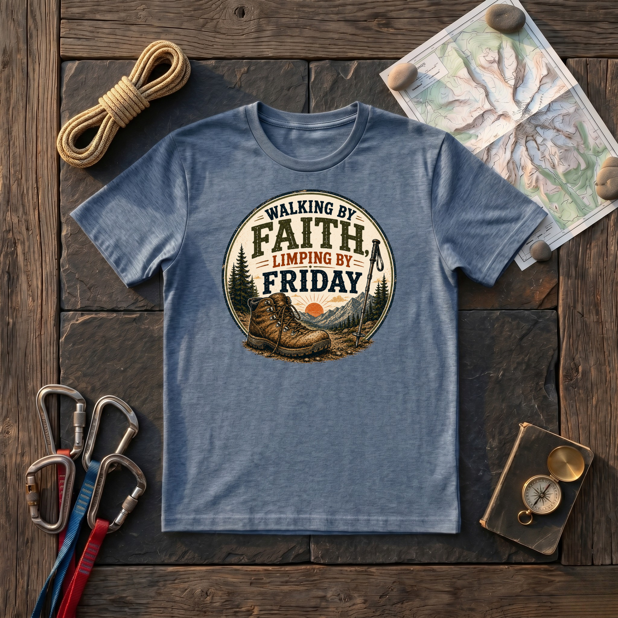 Walking By Faith, Limping By Friday T-Shirt