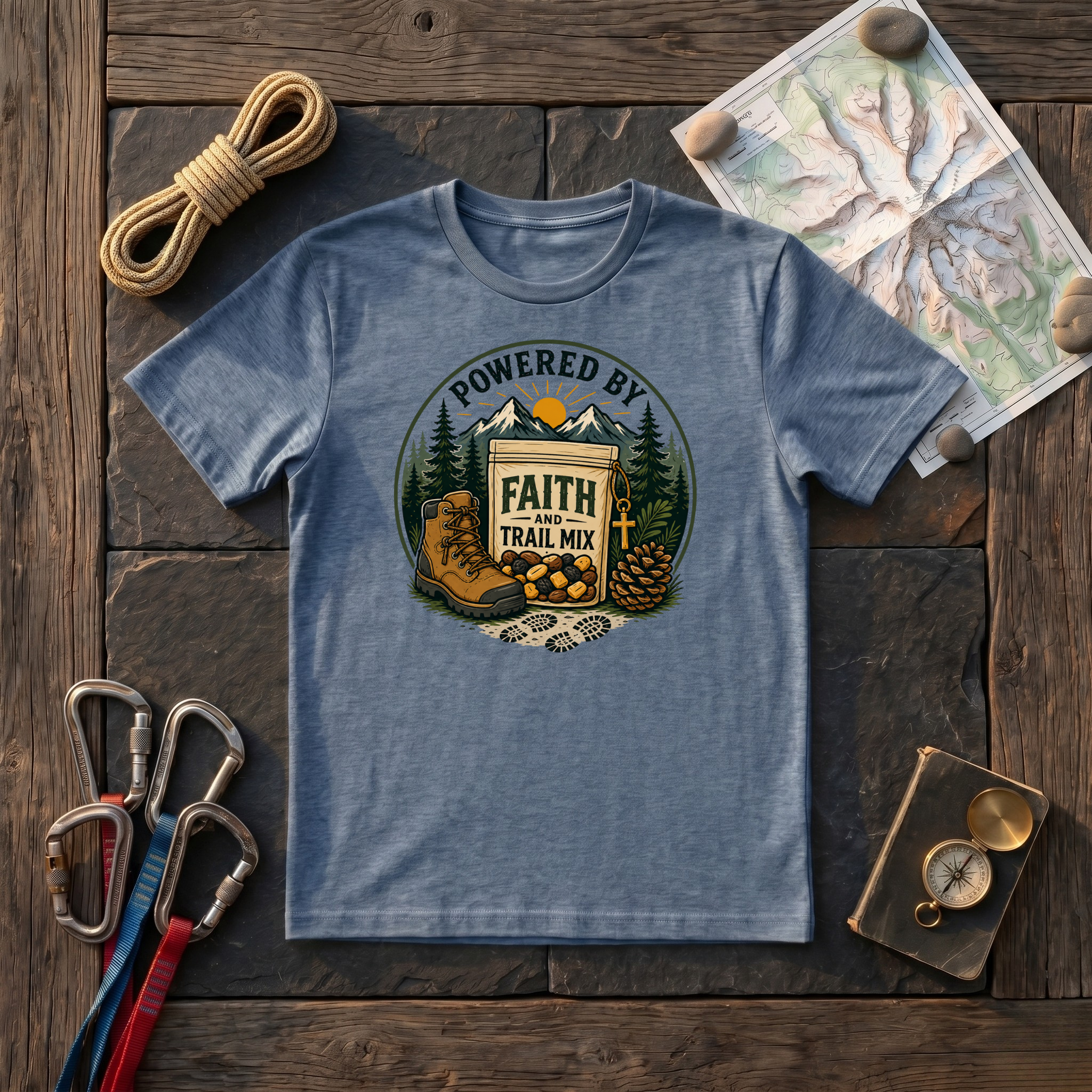 Powered By Faith And Trail Mix T-Shirt