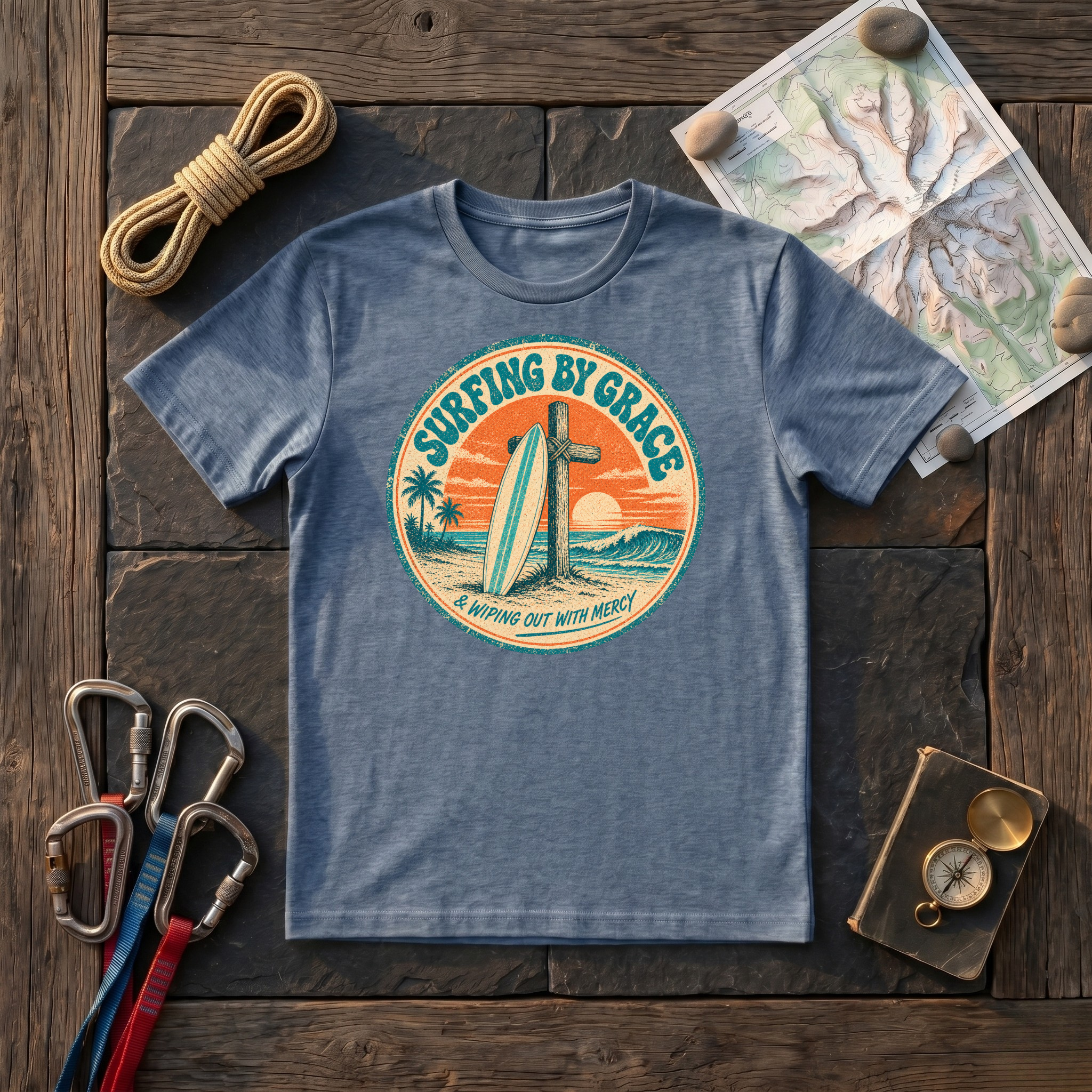 Surfing By Grace & Wiping Out With Mercy T-Shirt