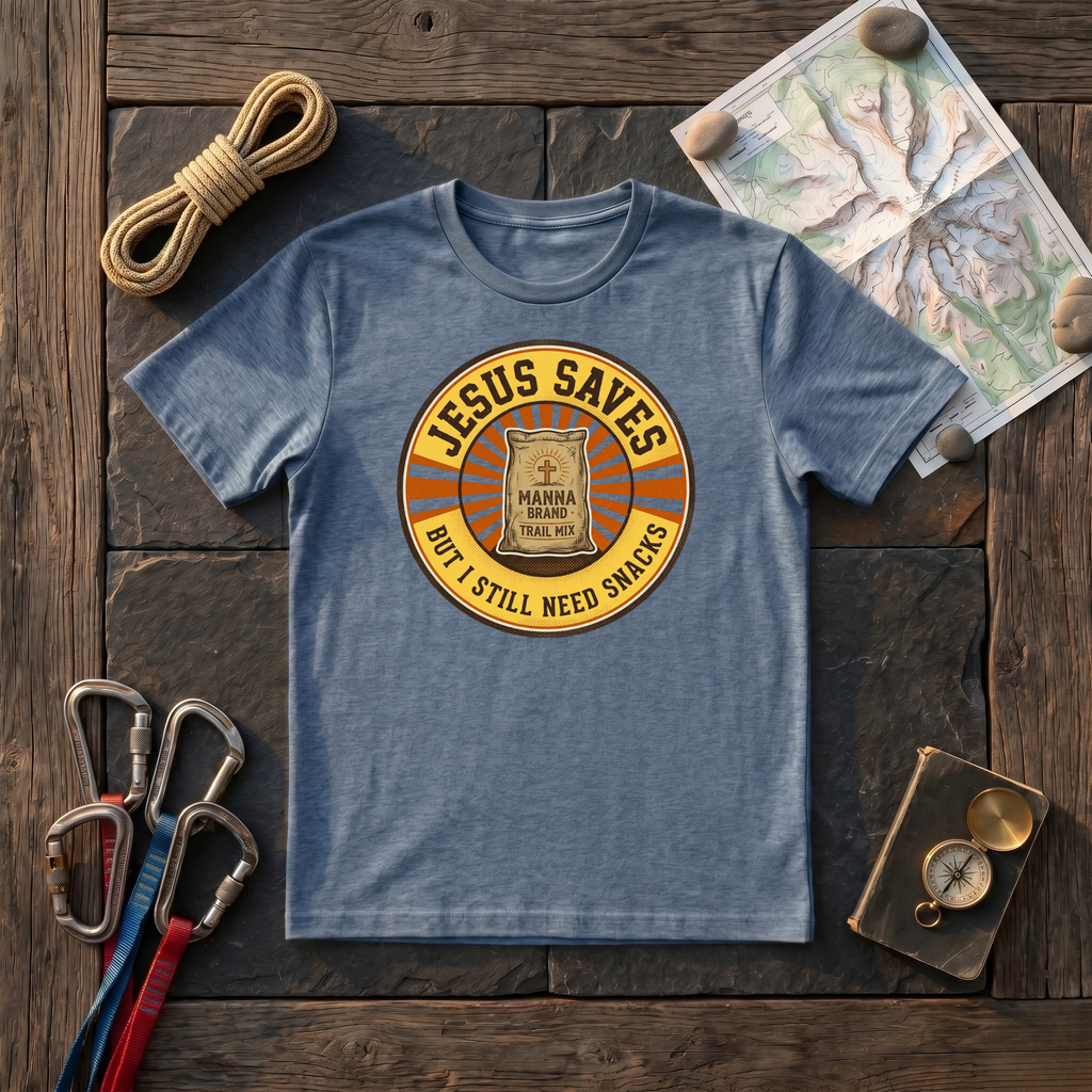 Jesus Saves But I Still Need Snacks (Manna) T-Shirt
