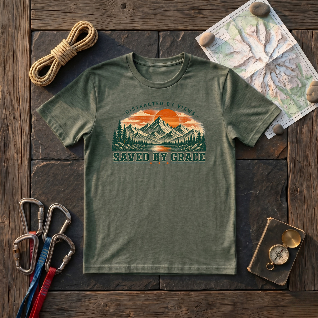 Saved By Grace Distracted By Views T-Shirt