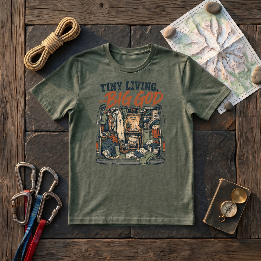 Tiny Living, Big God T-Shirt