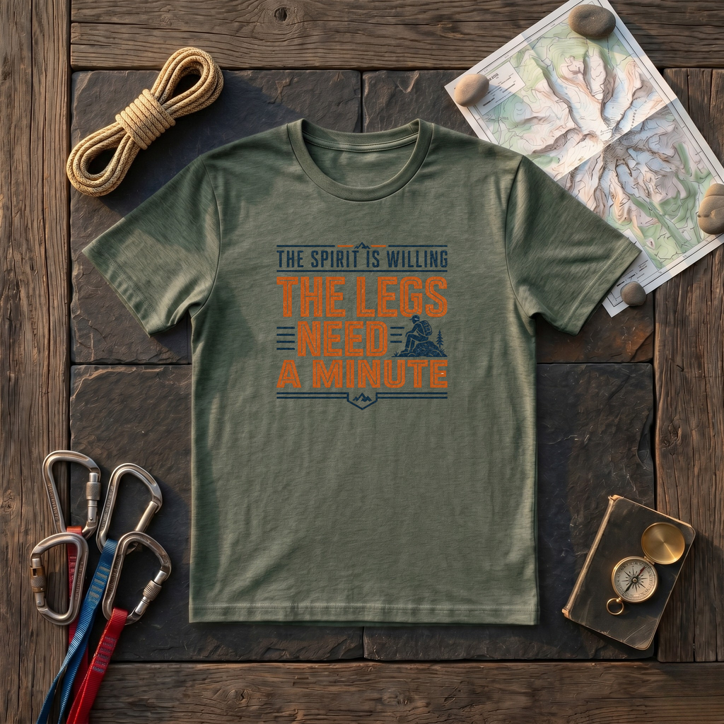 The Spirit Is Willing, The Legs Need A Minute T-Shirt