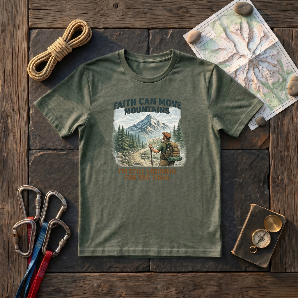 Faith Can Move Mountains, I'M Still Looking For The Trail T-Shirt