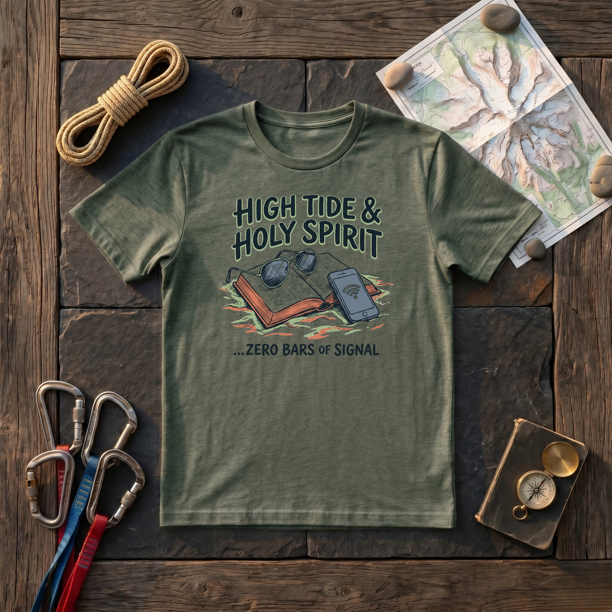 High Tide & Holy Spirit, Zero Bars Of Signal T-Shirt