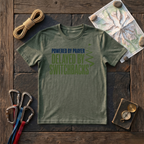 Powered By Prayer Delayed By Switchbacks T-Shirt