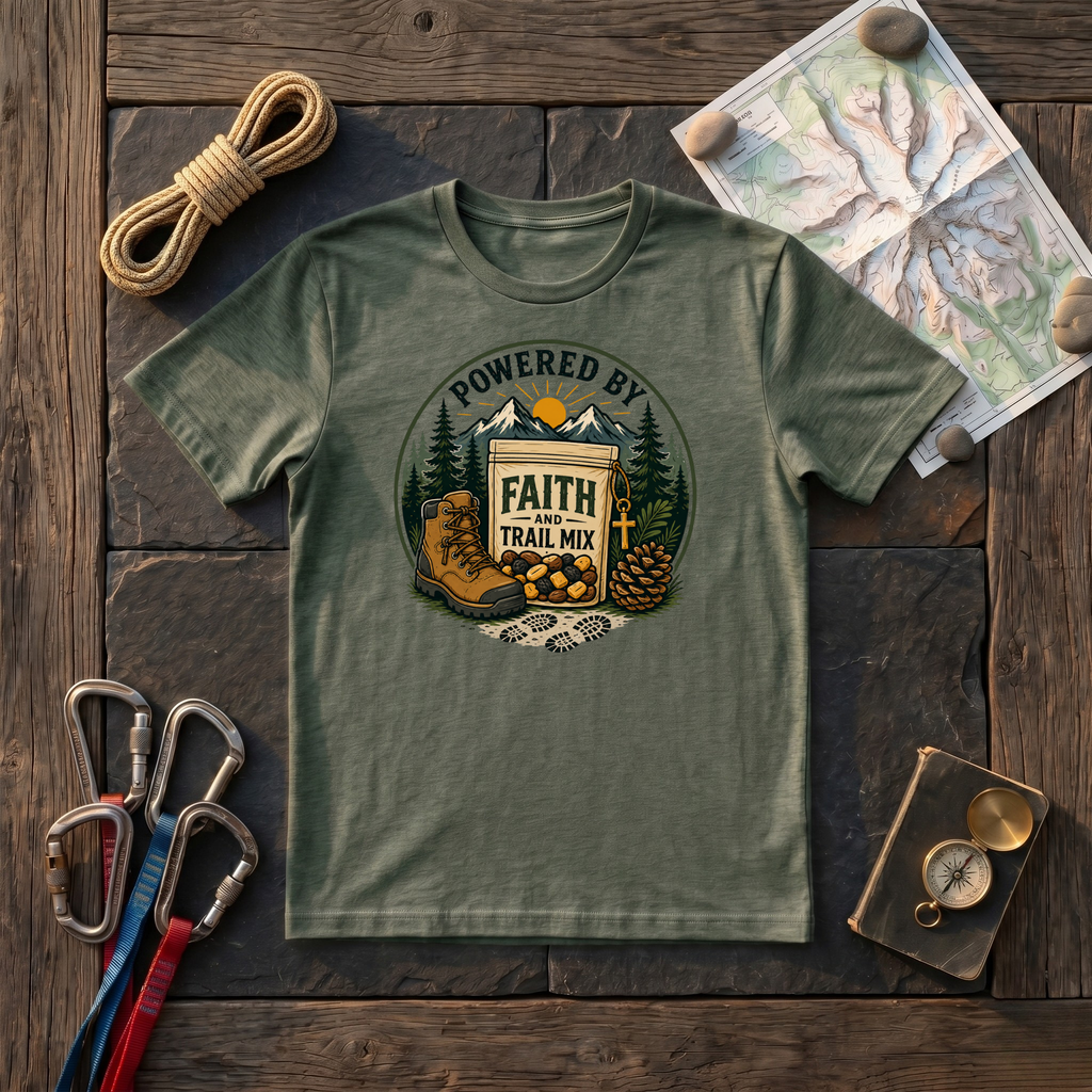 Powered By Faith And Trail Mix T-Shirt