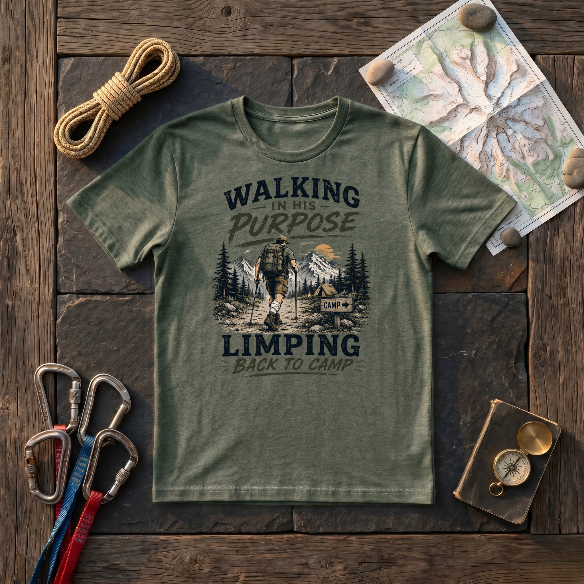 Walking In His Purpose, Limping Back To Camp T-Shirt