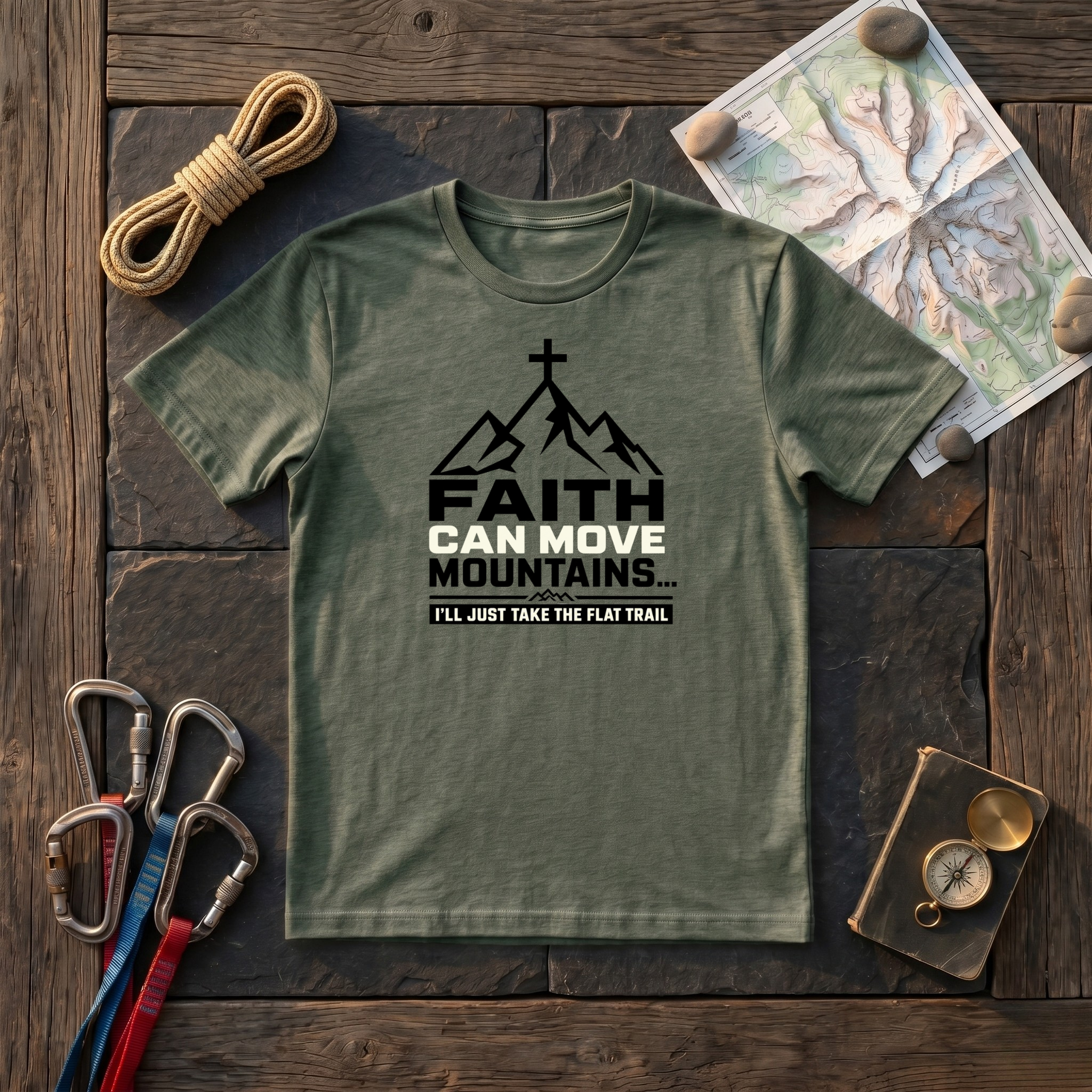 Faith Can Move Mountains, I'Ll Just Take The Flat Trail T-Shirt