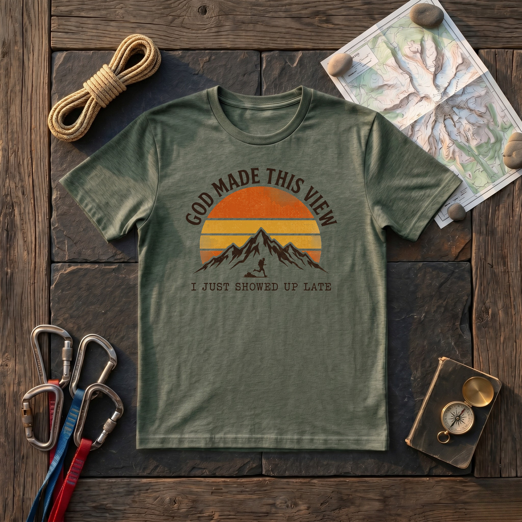 God Made This View I Just Showed Up Late T-Shirt
