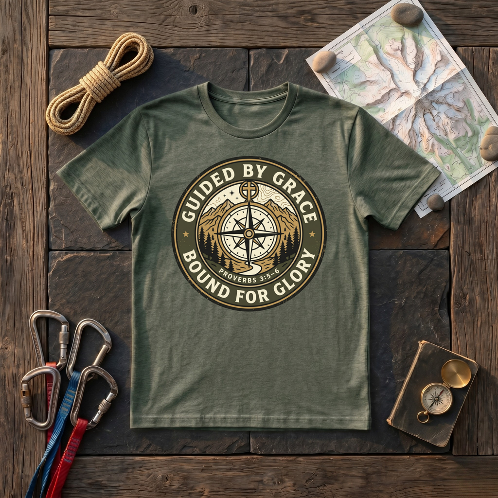 Guided By Grace, Bound For Glory Proverbs 3:5-6 T-Shirt