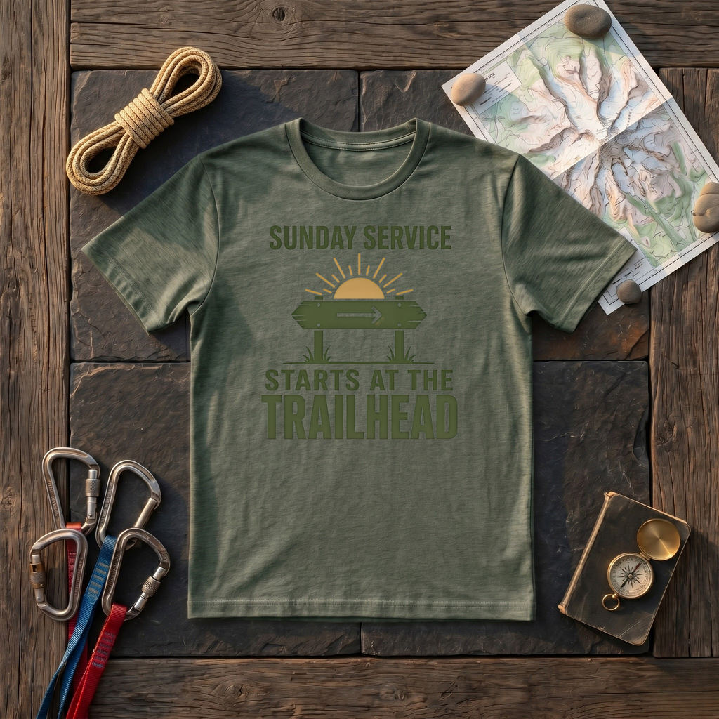 Sunday Service Starts At The Trailhead T-Shirt
