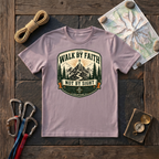 Walk By Faith Not By Sight 2 Corinthians 5:7 (Shield) T-Shirt