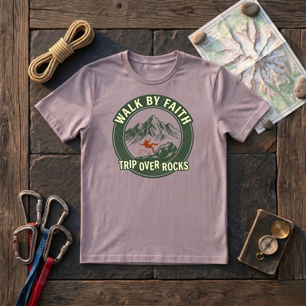 Walk By Faith Trip Over Rocks T-Shirt