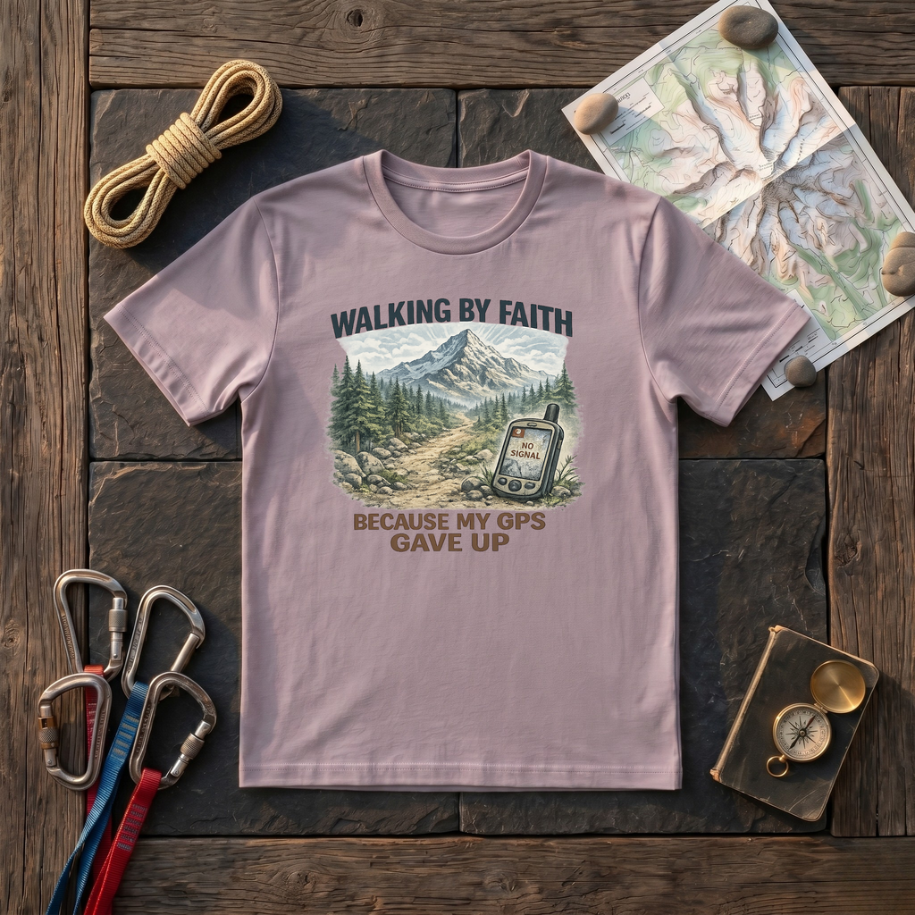 Walking By Faith, Because My GPS Gave Up T-Shirt