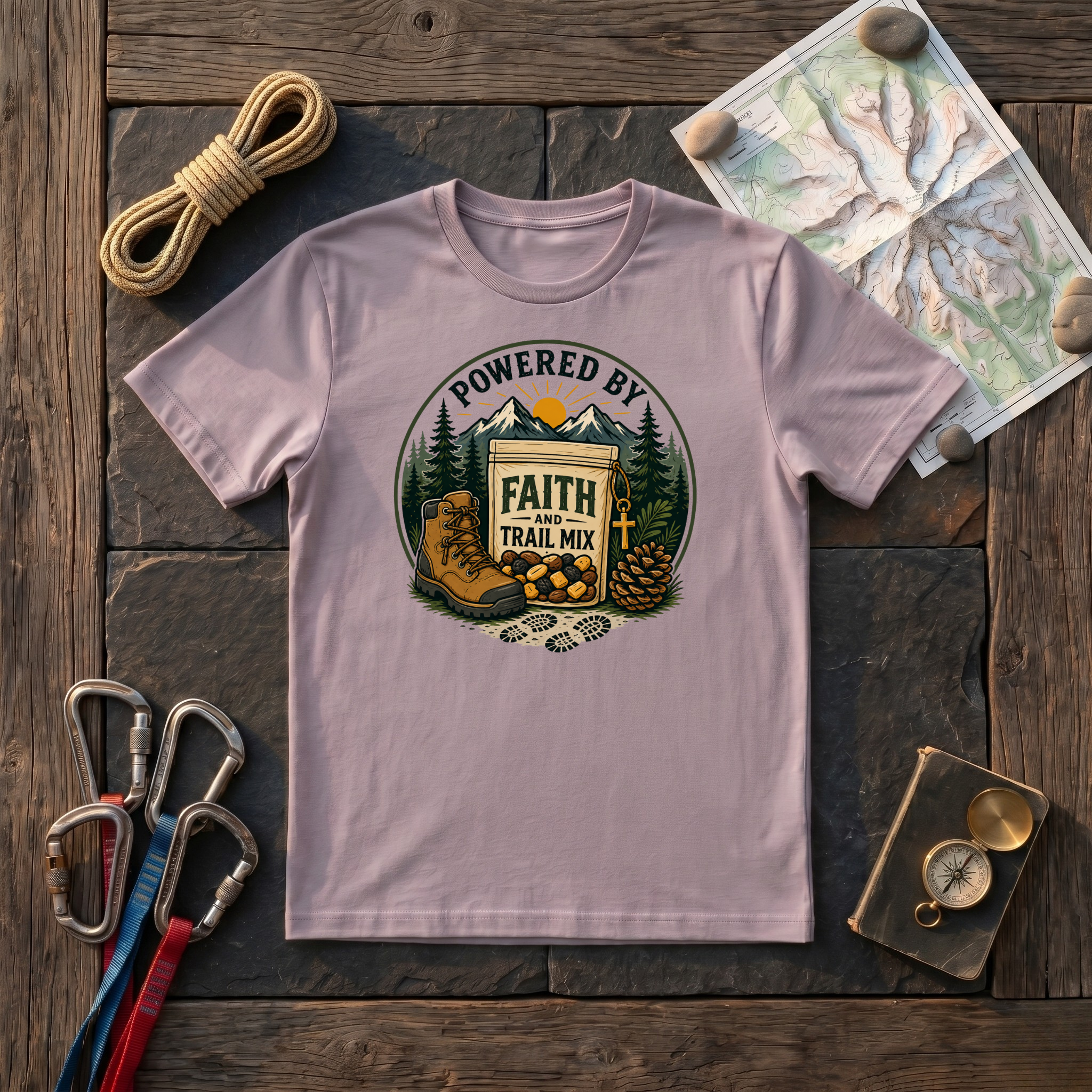 Powered By Faith And Trail Mix T-Shirt