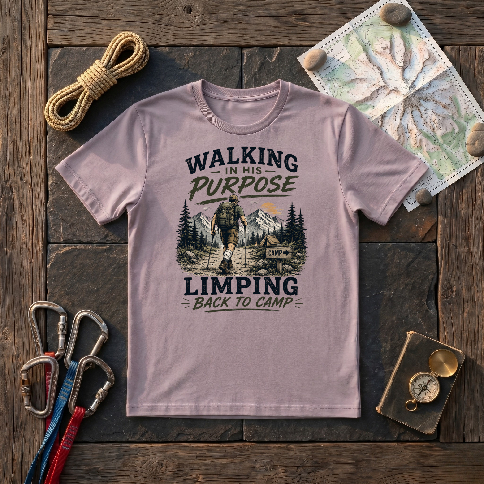 Walking In His Purpose, Limping Back To Camp T-Shirt