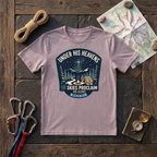 Under His Heavens, The Skies Proclaim His Glory Psalm 19:1 (Badge) T-Shirt