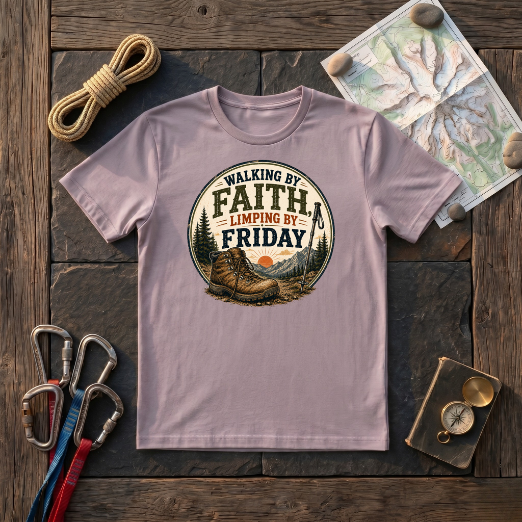 Walking By Faith, Limping By Friday T-Shirt