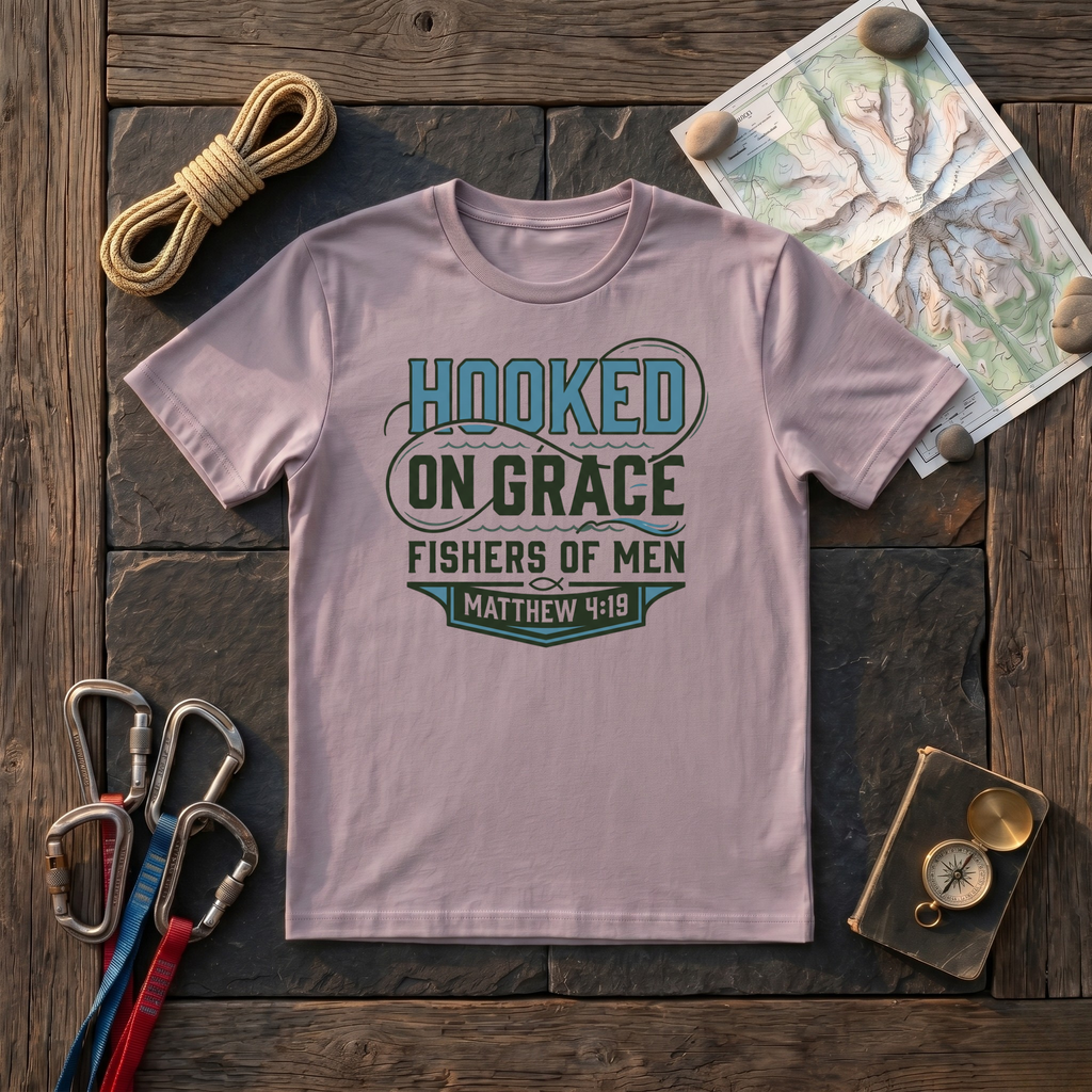 Hooked On Grace, Fishers Of Men Matthew 4:19 T-Shirt