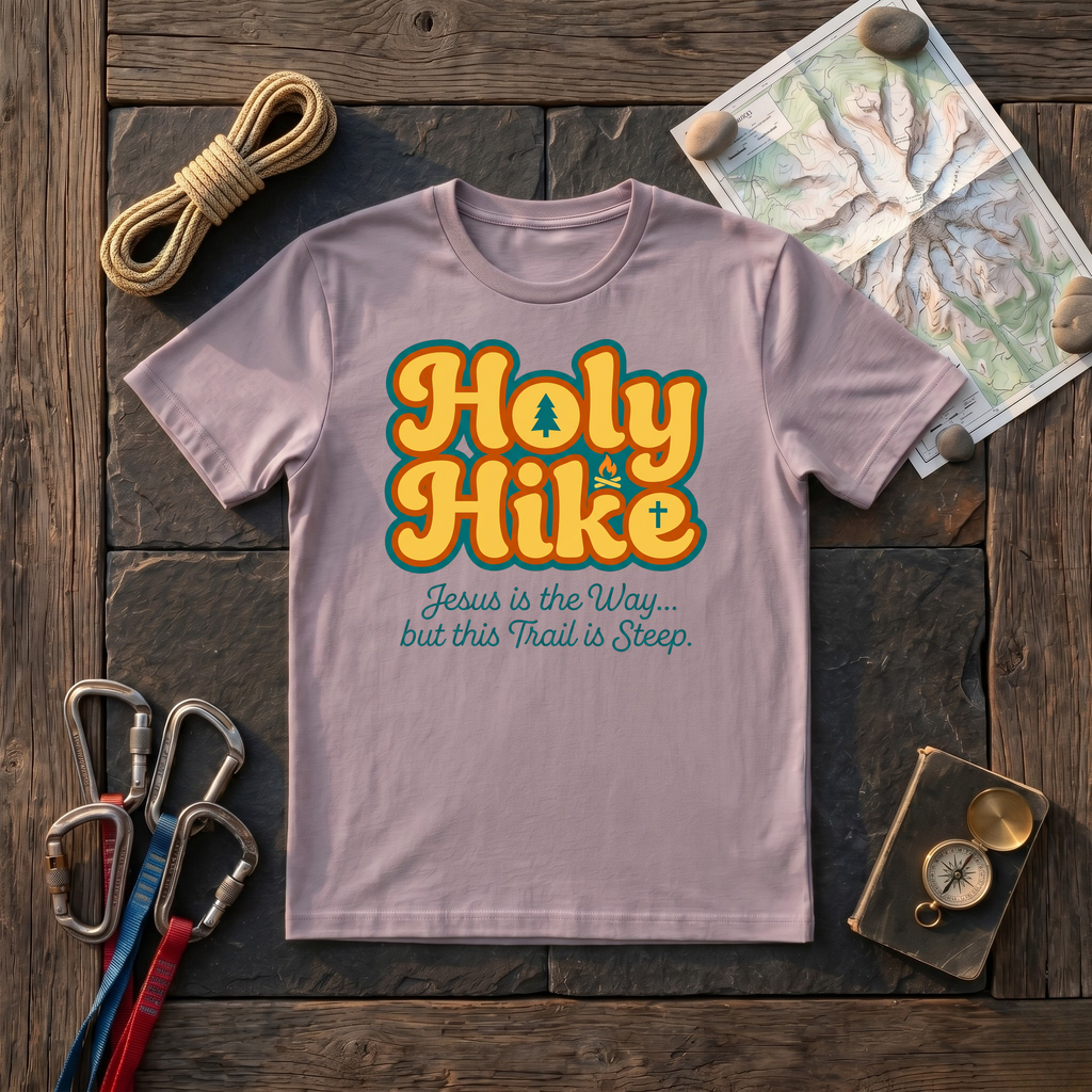Holy Hike Jesus Is The Way But This Trail Is Steep T-Shirt
