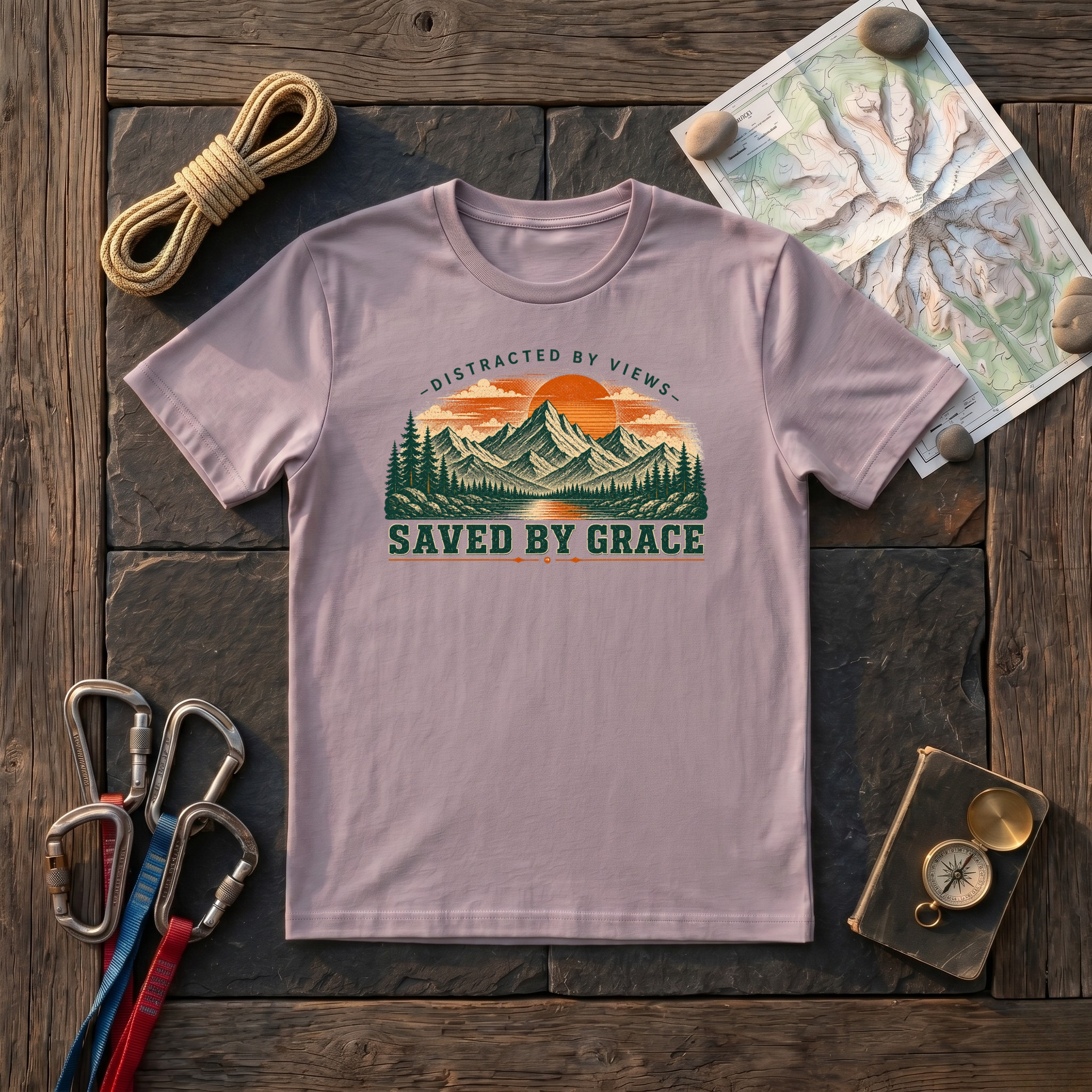 Saved By Grace Distracted By Views T-Shirt
