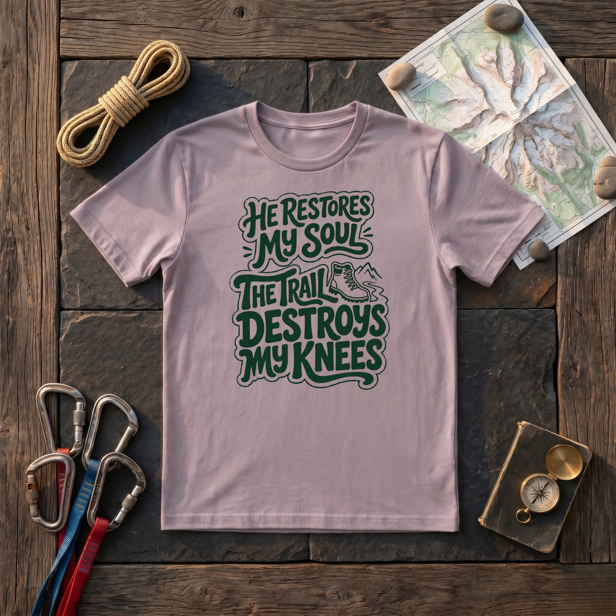 He Restores My Soul, The Trail Destroys My Knees T-Shirt
