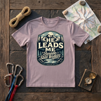 He Leads Me Beside Still Waters Psalm 23 (Badge) T-Shirt