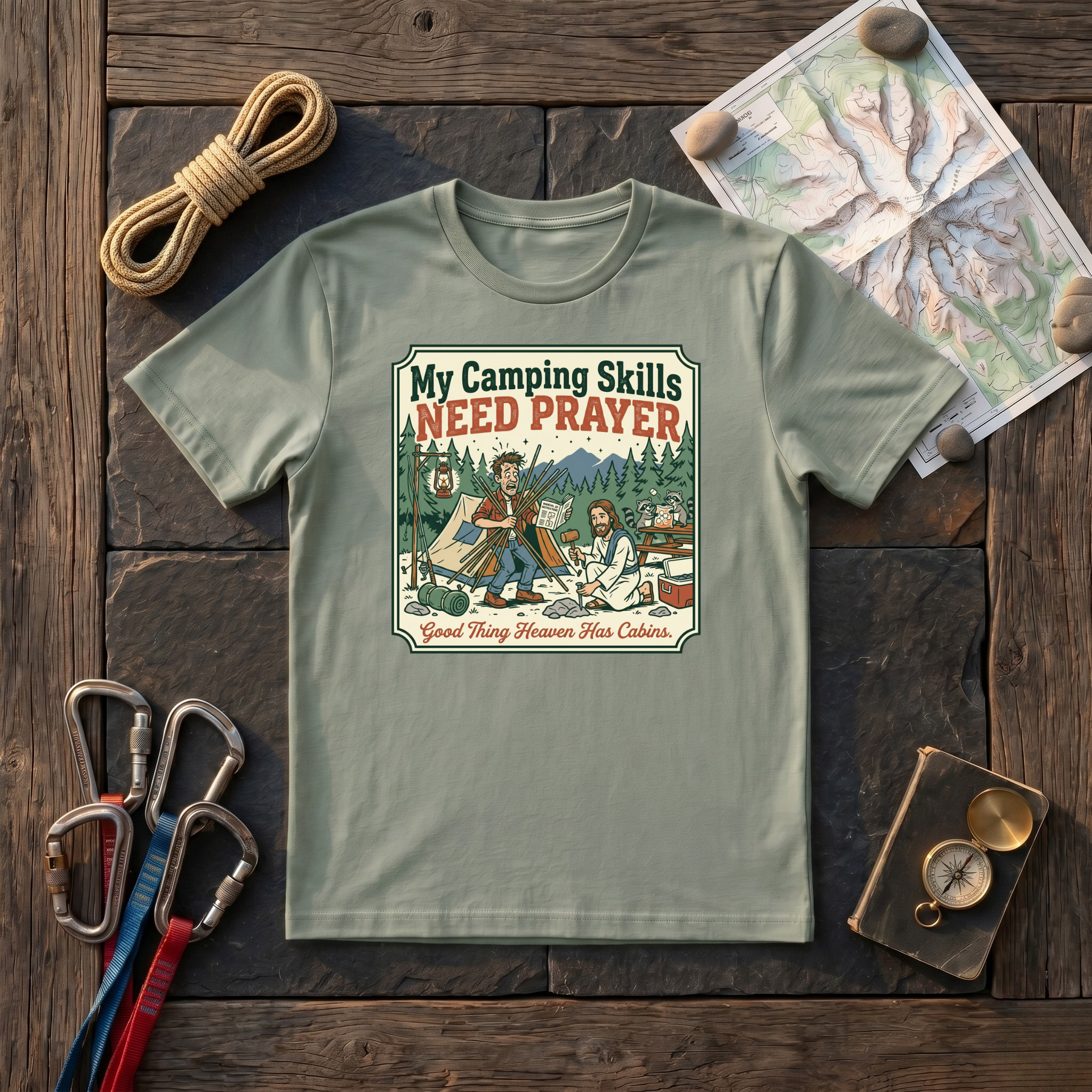 My Camping Skills Need Prayer T-Shirt