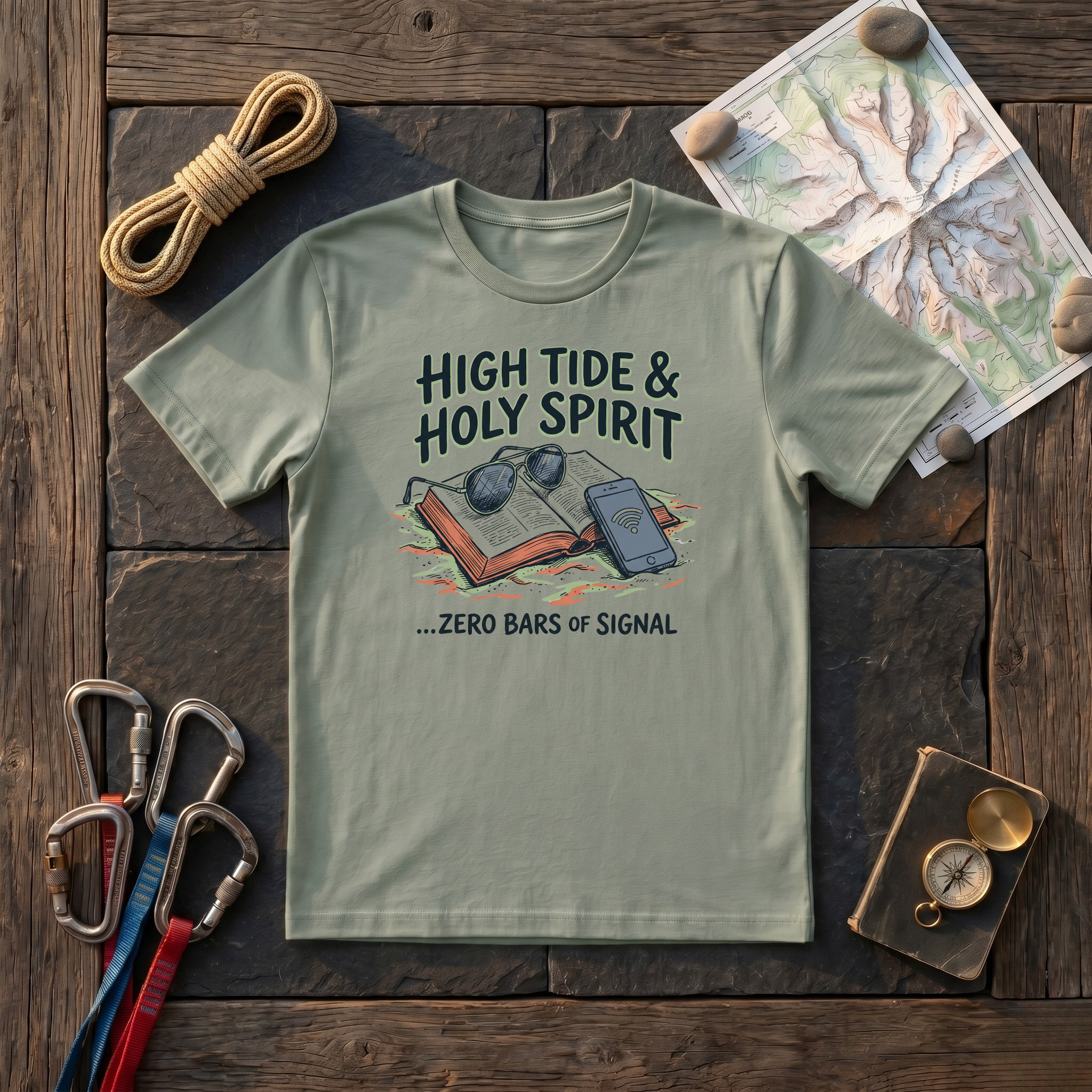 High Tide & Holy Spirit, Zero Bars Of Signal T-Shirt