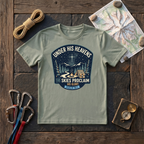 Under His Heavens, The Skies Proclaim His Glory Psalm 19:1 (Badge) T-Shirt