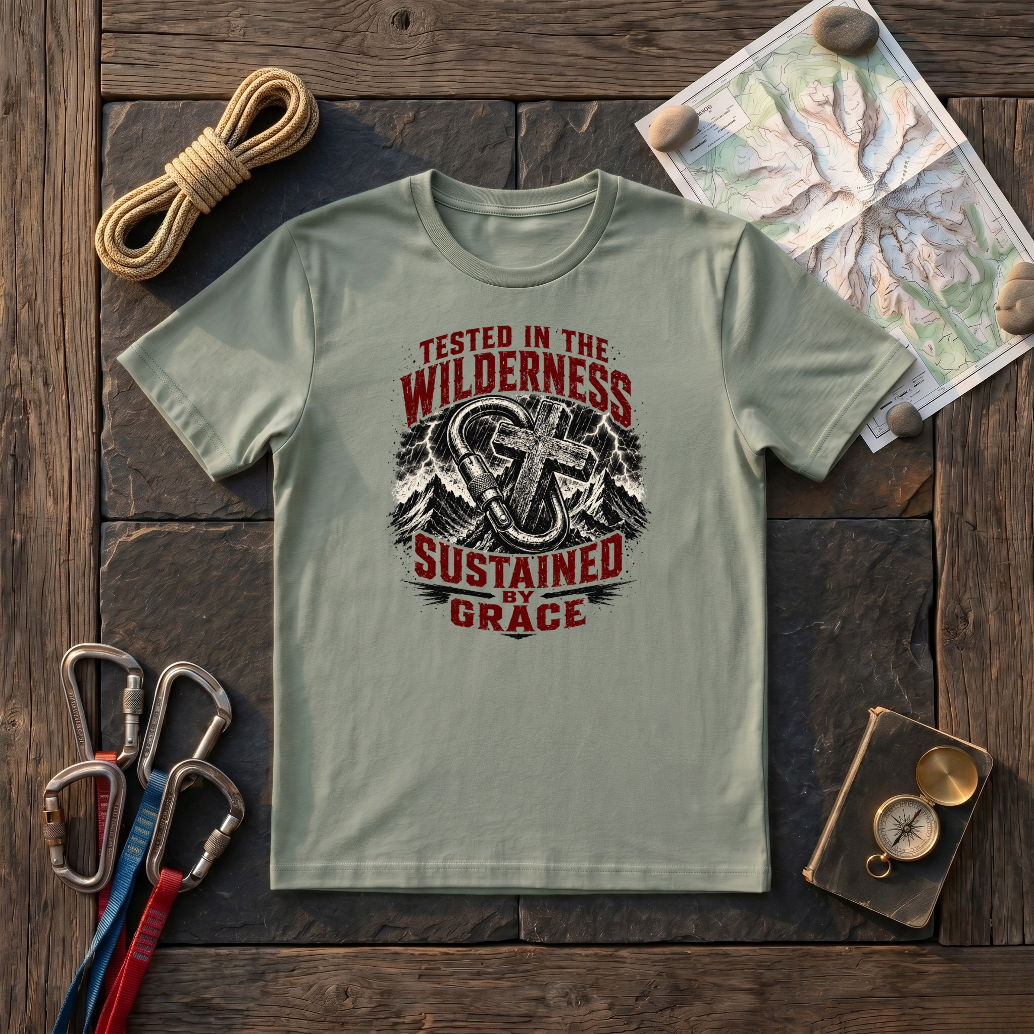Tested In The Wilderness, Sustained By Grace T-Shirt