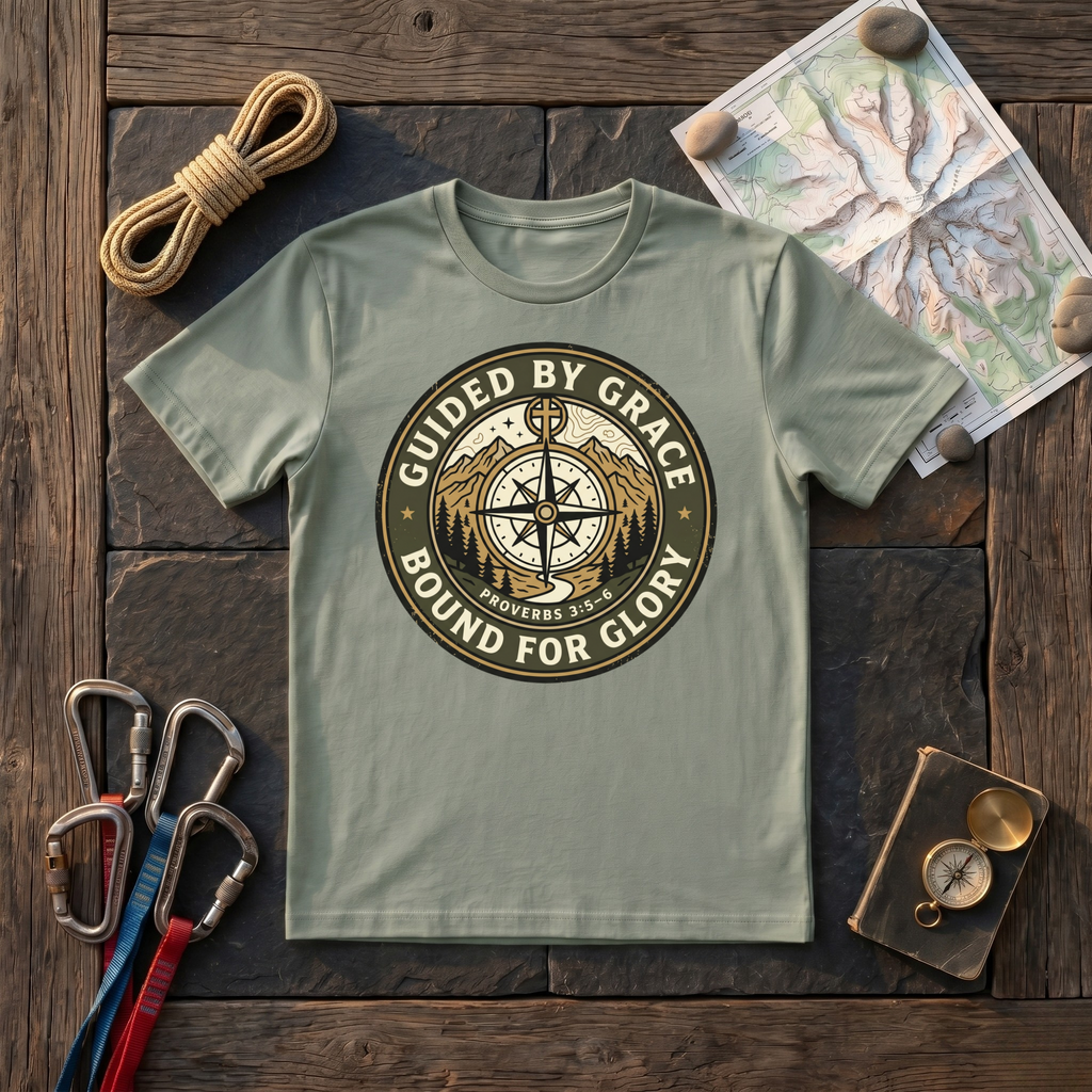 Guided By Grace, Bound For Glory Proverbs 3:5-6 T-Shirt