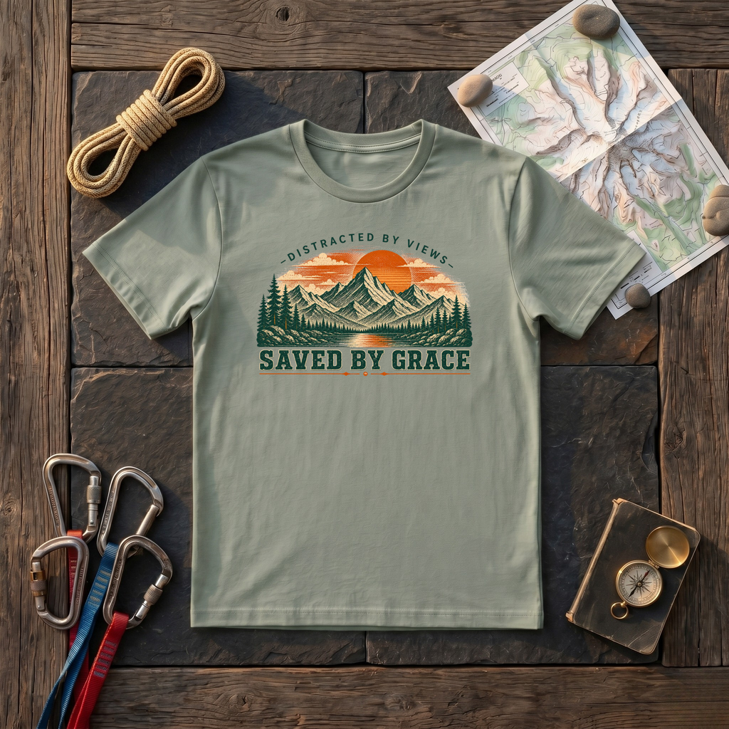 Saved By Grace Distracted By Views T-Shirt