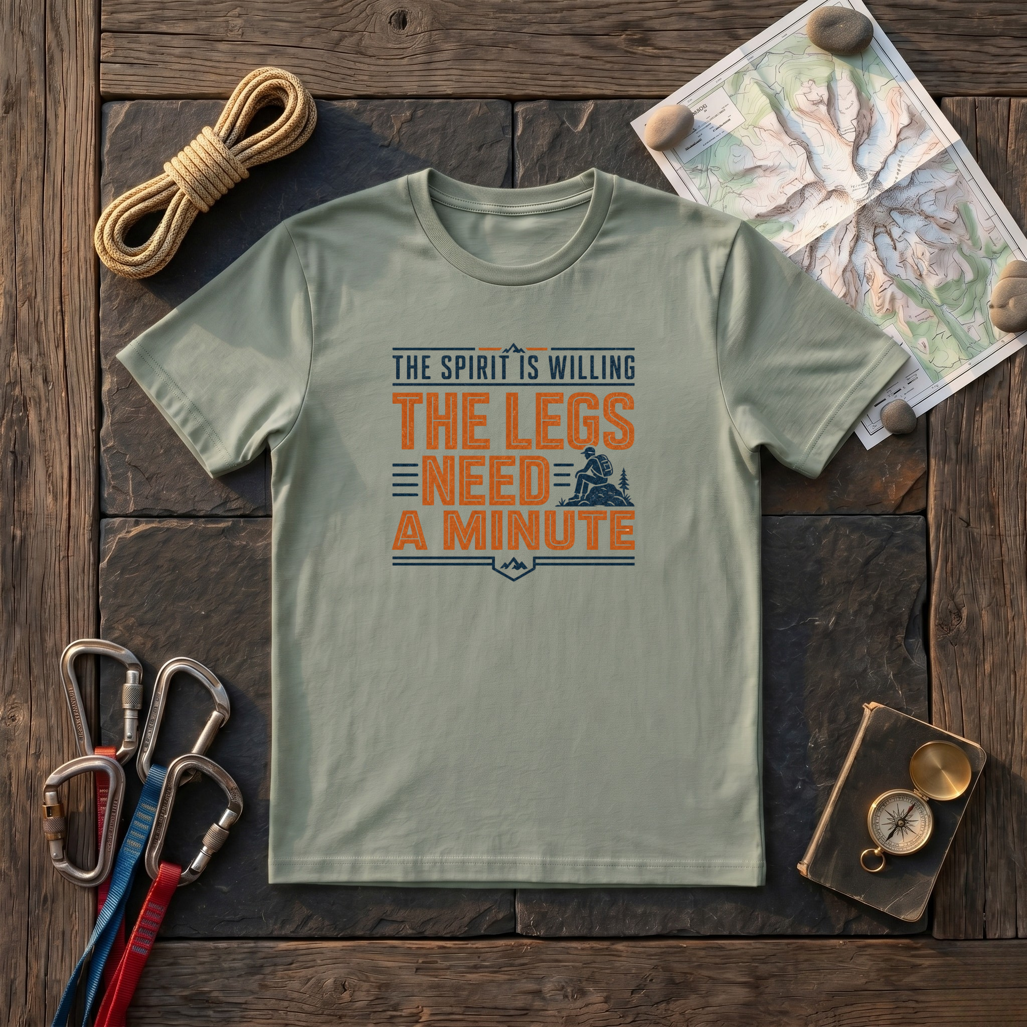 The Spirit Is Willing, The Legs Need A Minute T-Shirt