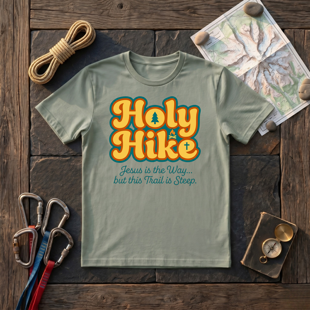 Holy Hike Jesus Is The Way But This Trail Is Steep T-Shirt