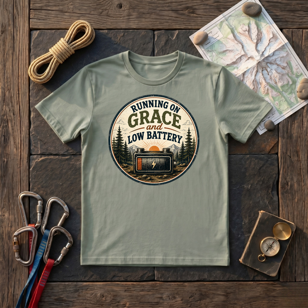 Running On Grace And Low Battery T-Shirt