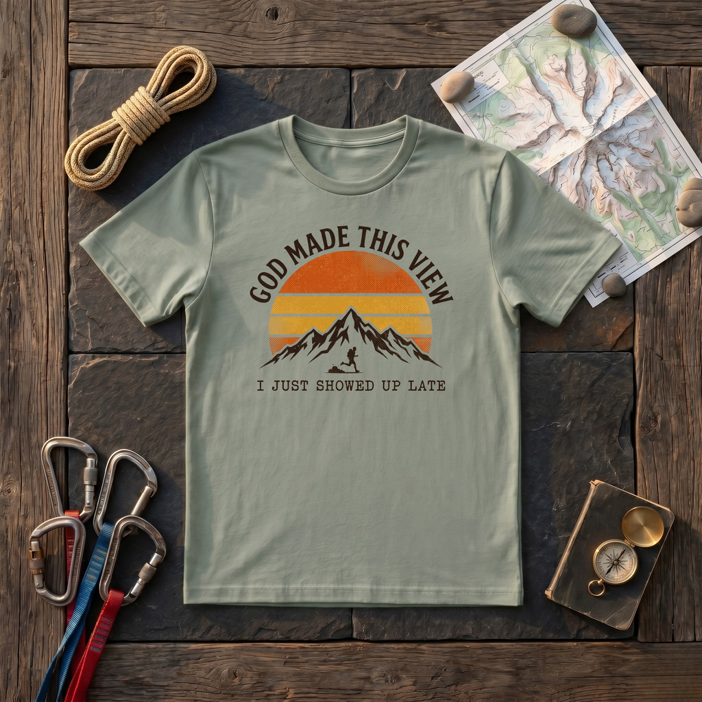 God Made This View I Just Showed Up Late T-Shirt