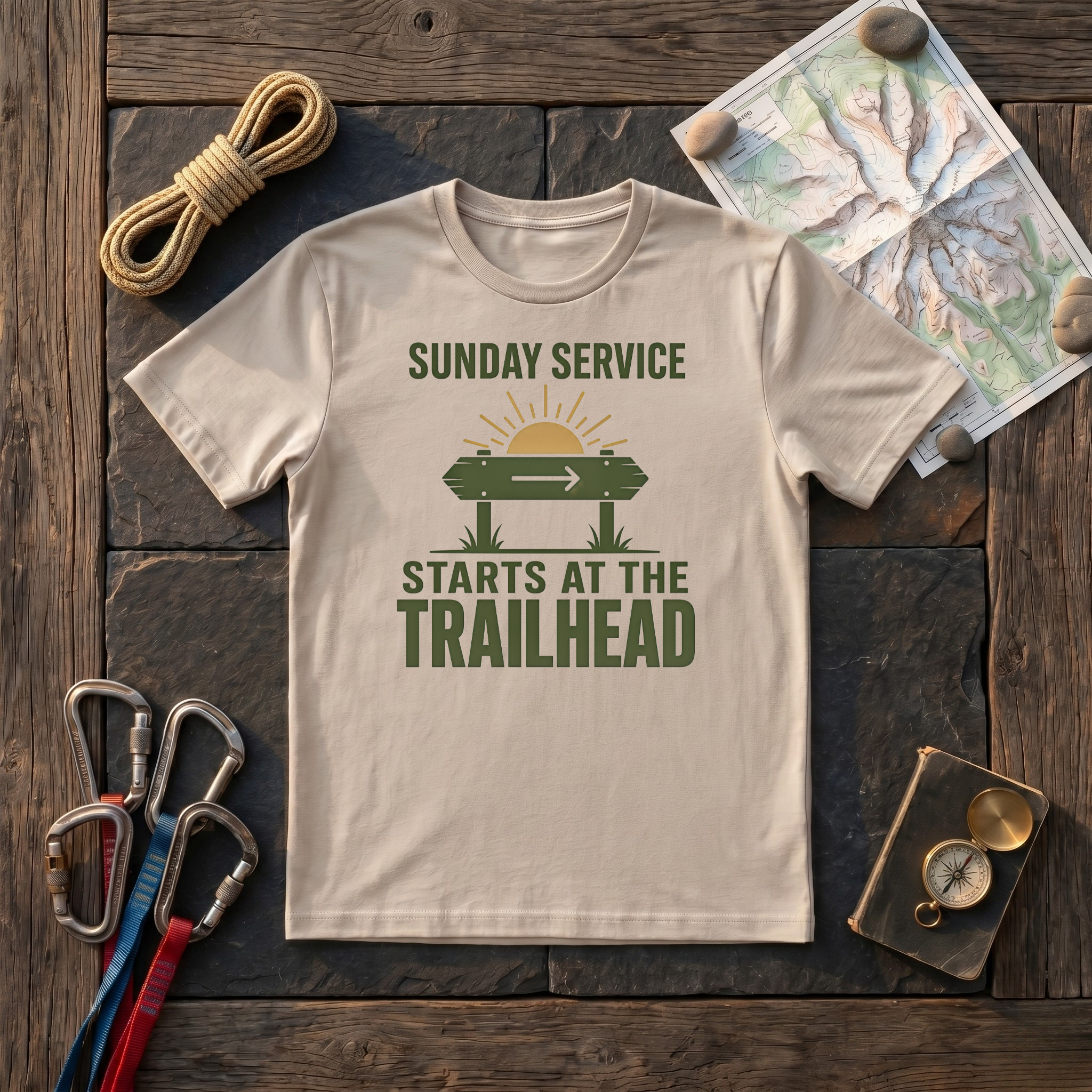 Sunday Service Starts At The Trailhead T-Shirt