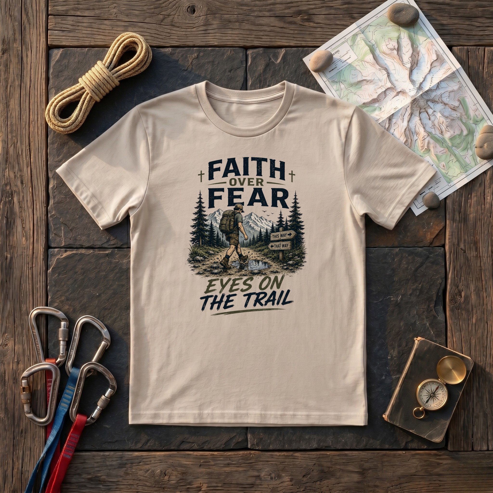 Faith Over Fear, Eyes On The Trail T-Shirt