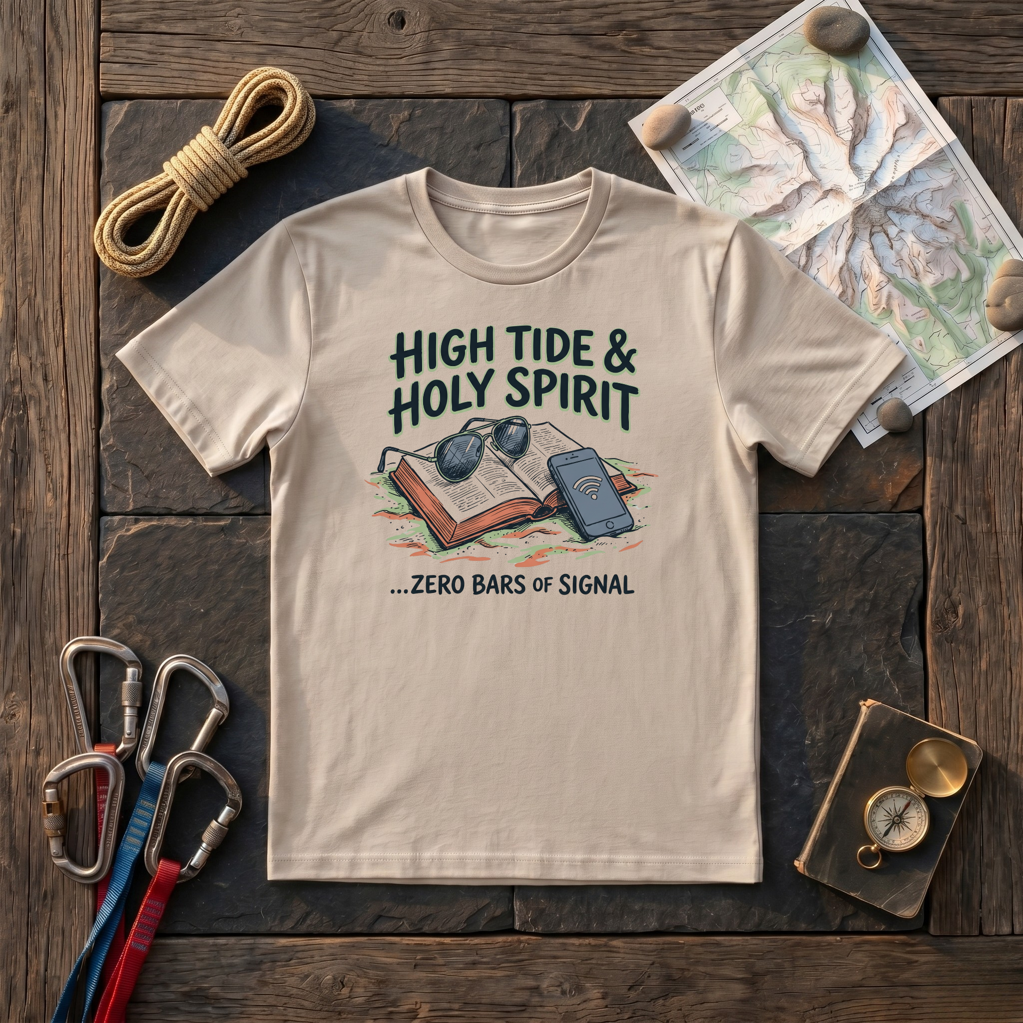 High Tide & Holy Spirit, Zero Bars Of Signal T-Shirt