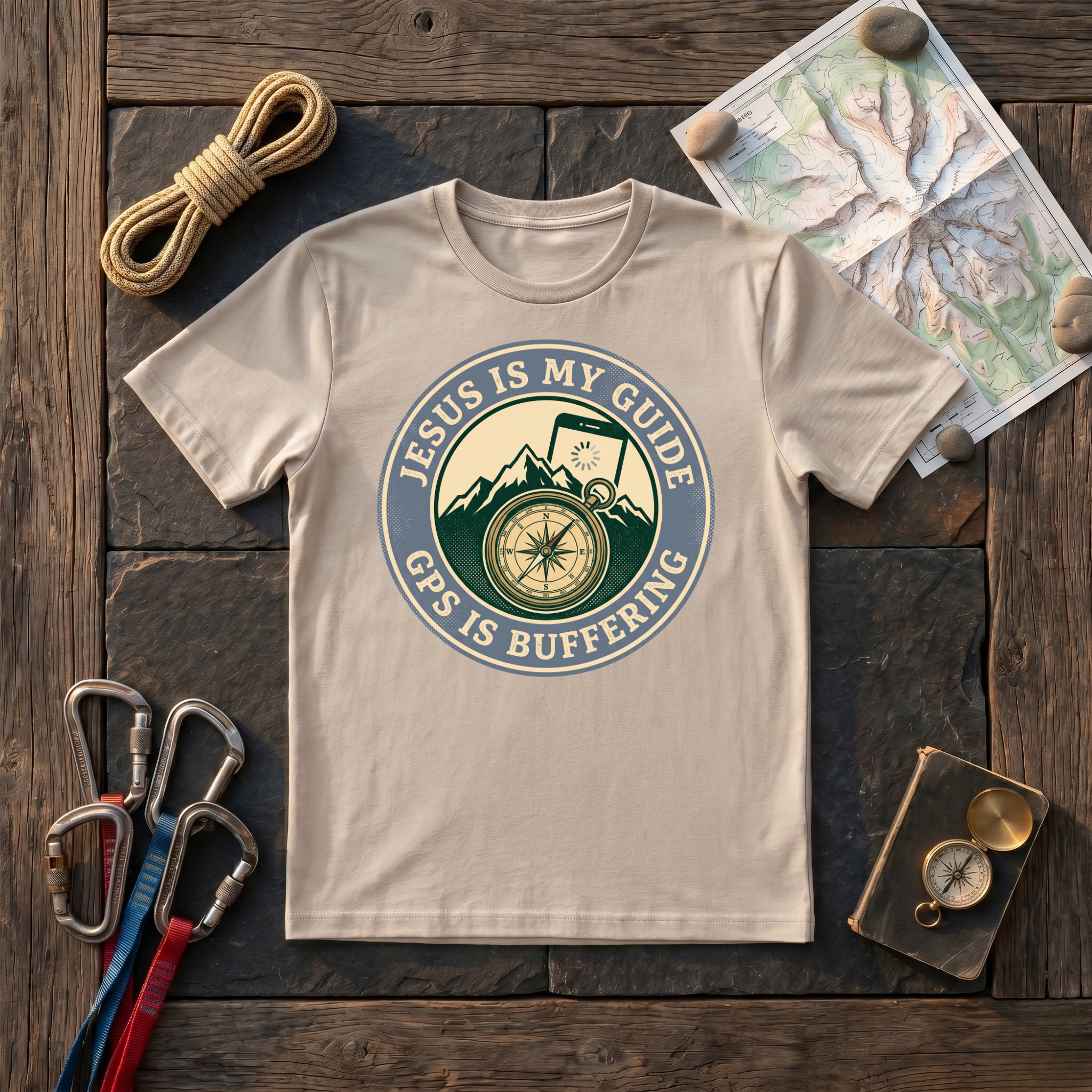 Jesus Is My Guide GPS Is Buffering T-Shirt