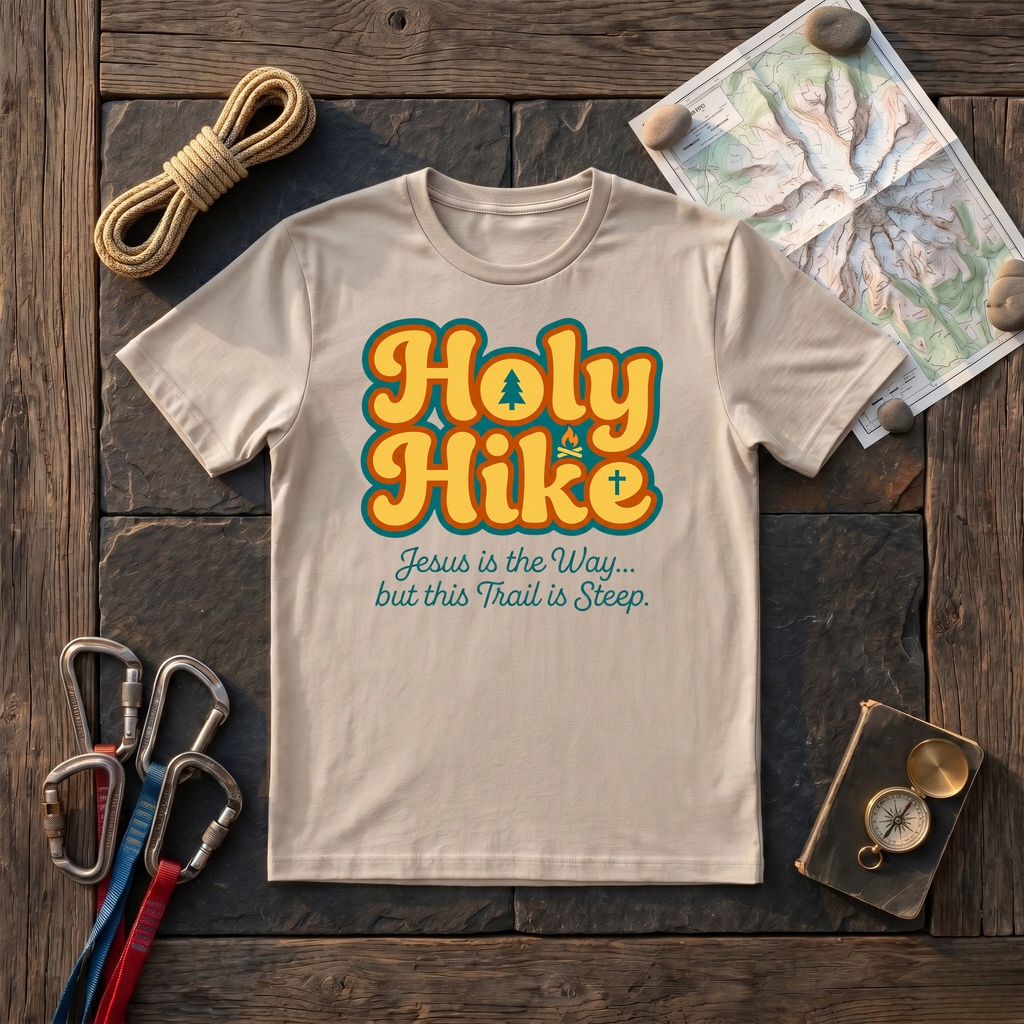 Holy Hike Jesus Is The Way But This Trail Is Steep T-Shirt