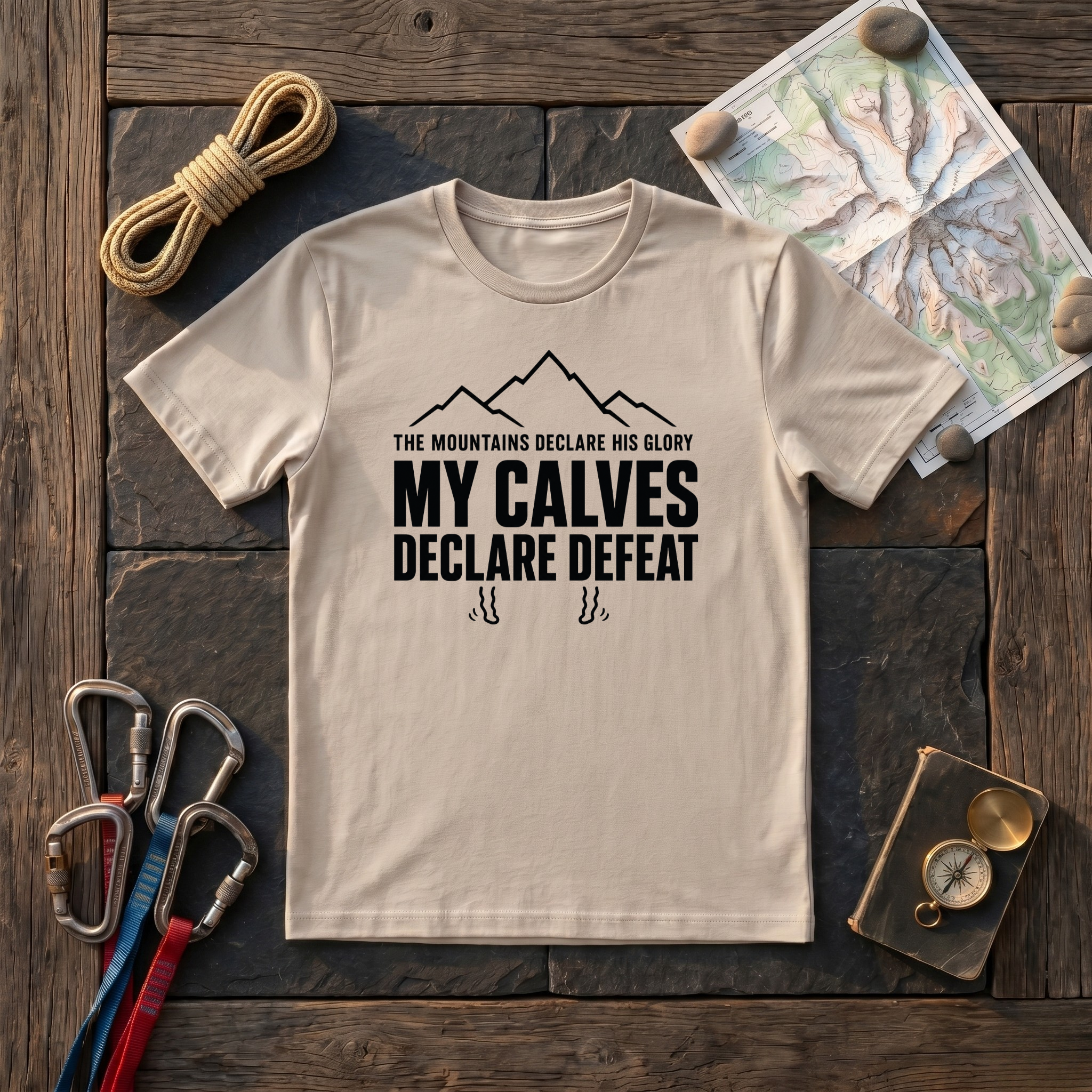 The Mountains Declare His Glory My Calves Declare Defeat T-Shirt