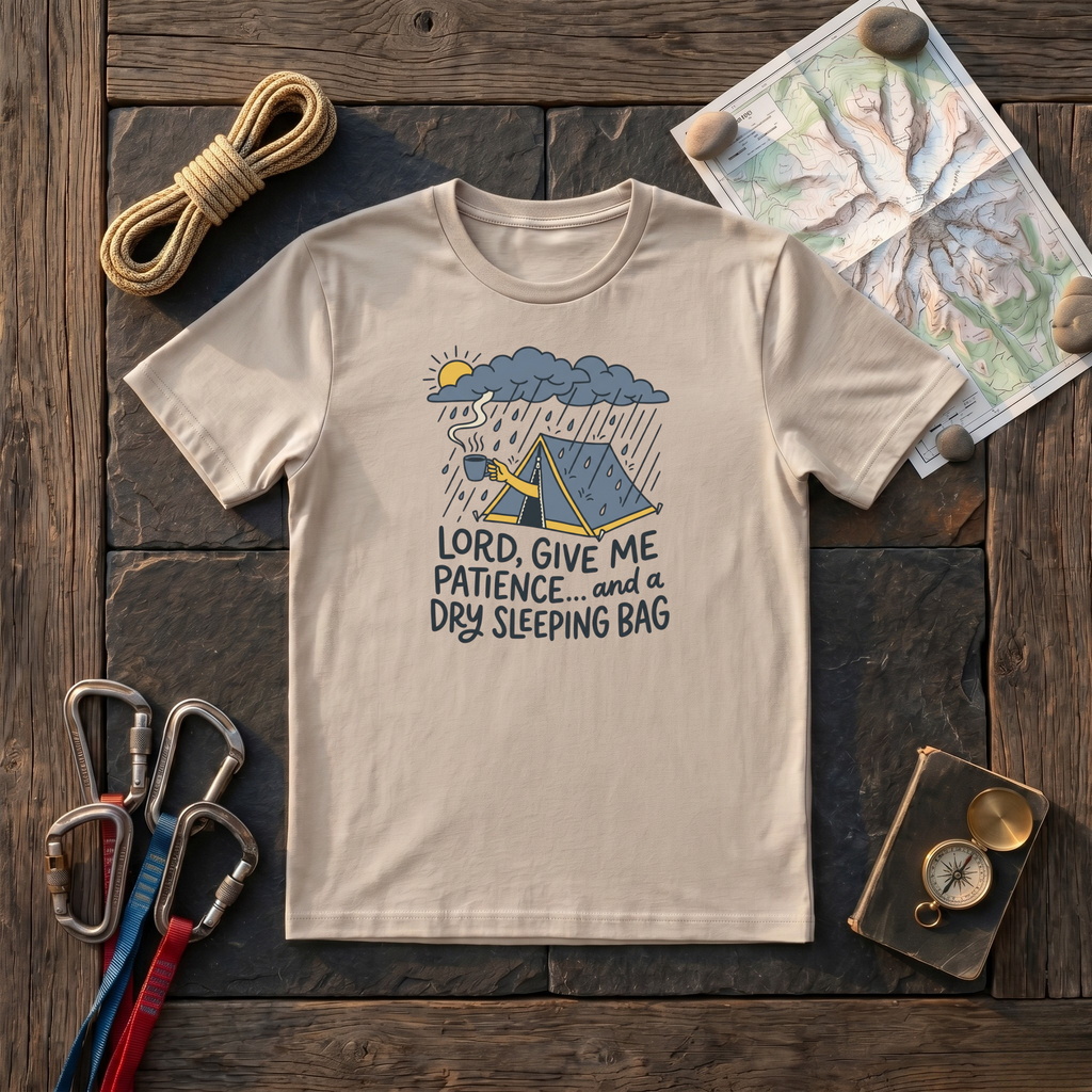 Lord Give Me Patience And A Dry Sleeping Bag T-Shirt