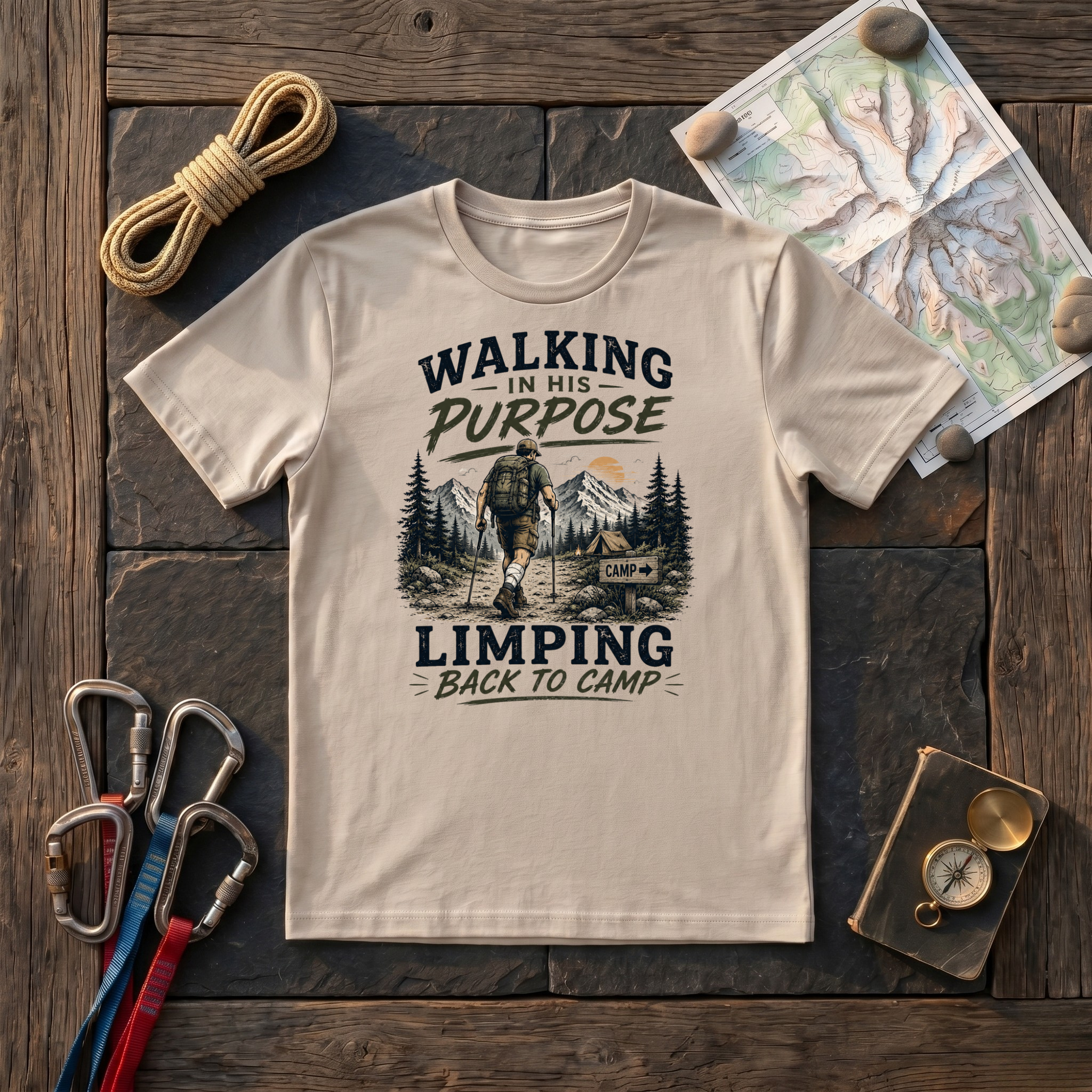 Walking In His Purpose, Limping Back To Camp T-Shirt